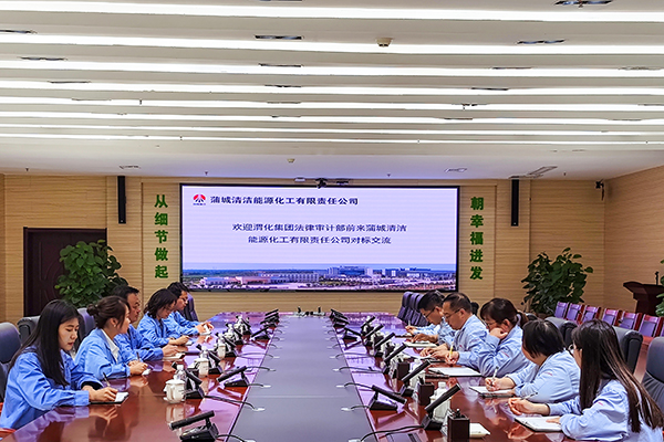 2023年6月16日  法律審計(jì)部人員 段進(jìn)元  王穎莉  楊愛玲  王翠翠，王宏宏，前往蒲城清潔能源化工有限責(zé)任公司對標(biāo)交流，蒲城清潔能源化工有限責(zé)任公司審計(jì)部部長劉廣林、法律風(fēng)控部部長曹磊等人員參加座談會(huì)。.jpg