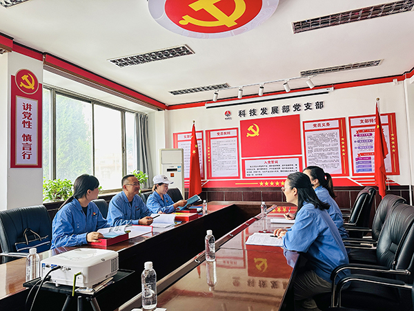 2023年7月6日上午，物料車間黨支部、科技發(fā)展部黨支部開展黨建結(jié)對共建活動-針對支部工作開展深入交流   600.jpg